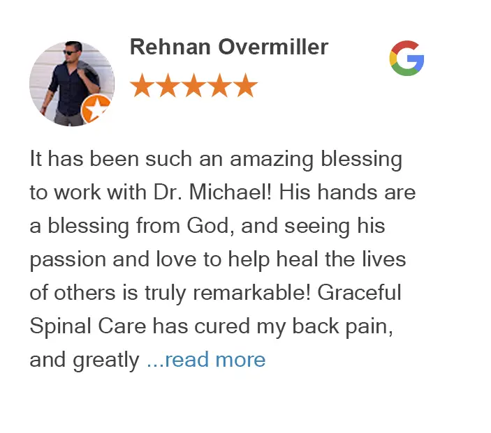 Google Review of Rehnan Overmiller in Graceful Pompano Beach Chiropractic Image