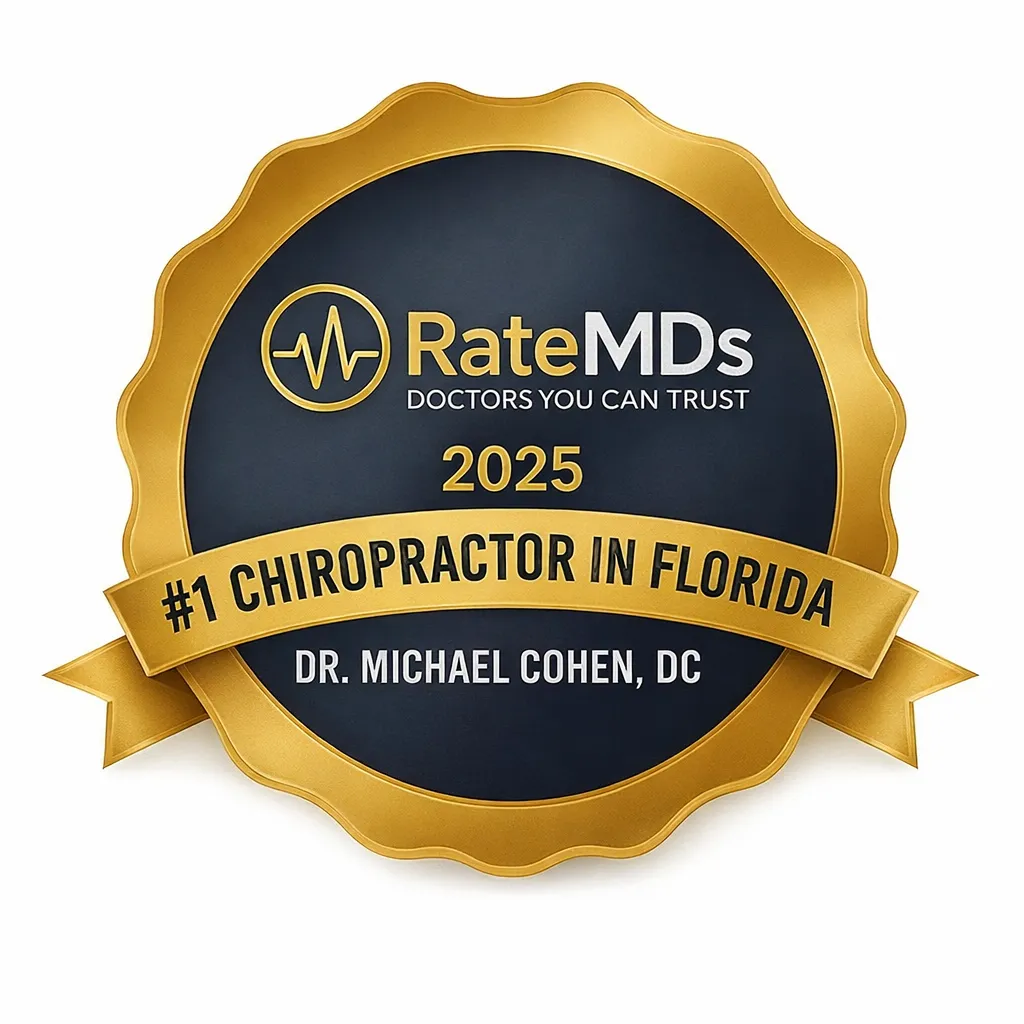 Award recognition for Dr. Michael Cohen at Graceful Pompano Beach Chiropractic Image