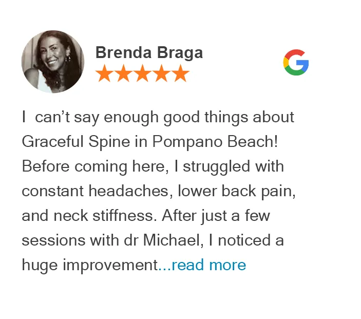 Us 13 Google review from Brenda Braga at Graceful Pompano Beach Chiropractic Image