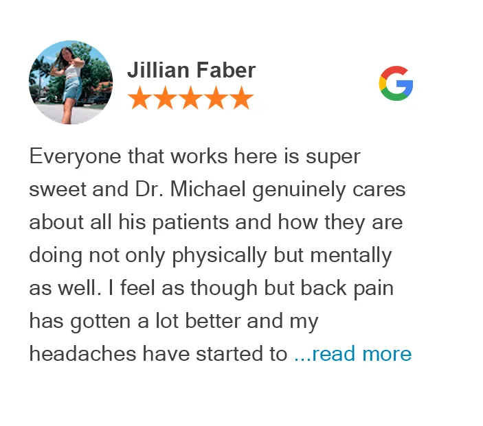 Google review from Jillian Faber at Graceful Pompano Beach Chiropractic Image