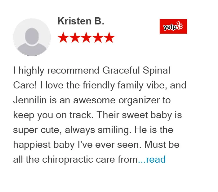Yelp review from Kristen B at Graceful Pompano Beach Chiropractic Image